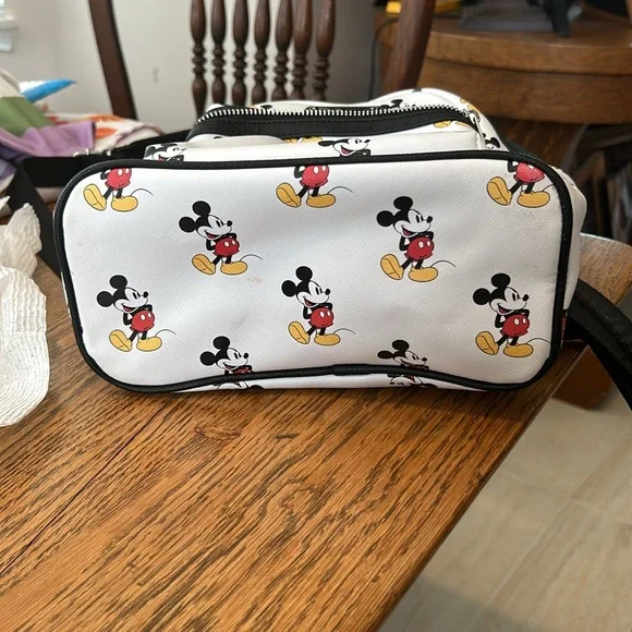 Disney’s original Mickey Mouse lounge fly with white background and black trim Disney Parks Loungefly Backpack - Mickey Mouse - Black  main image 3